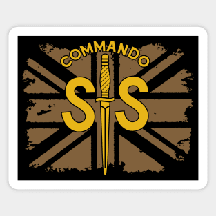 WW2 British Army No2 Commando SAS Badge with Union Jack Sticker